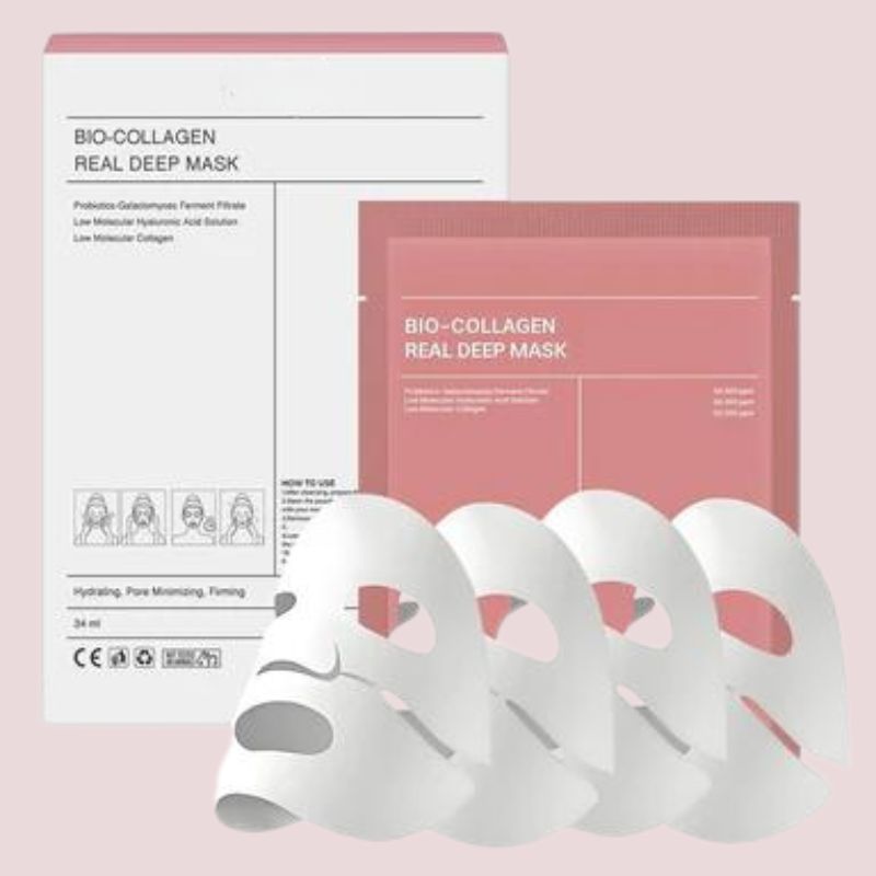 4 Masques visage BIO-COLLAGÈNE